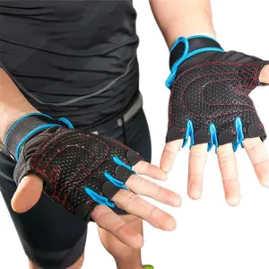 Fitness sports gloves men's and women's basketball dumbbells weight training horizontal bar riding half finger non-slip gloves