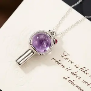 2026 K-pop World Tour Lightstick Necklace – Purple U Choker Pendant Gift for Women & Girls