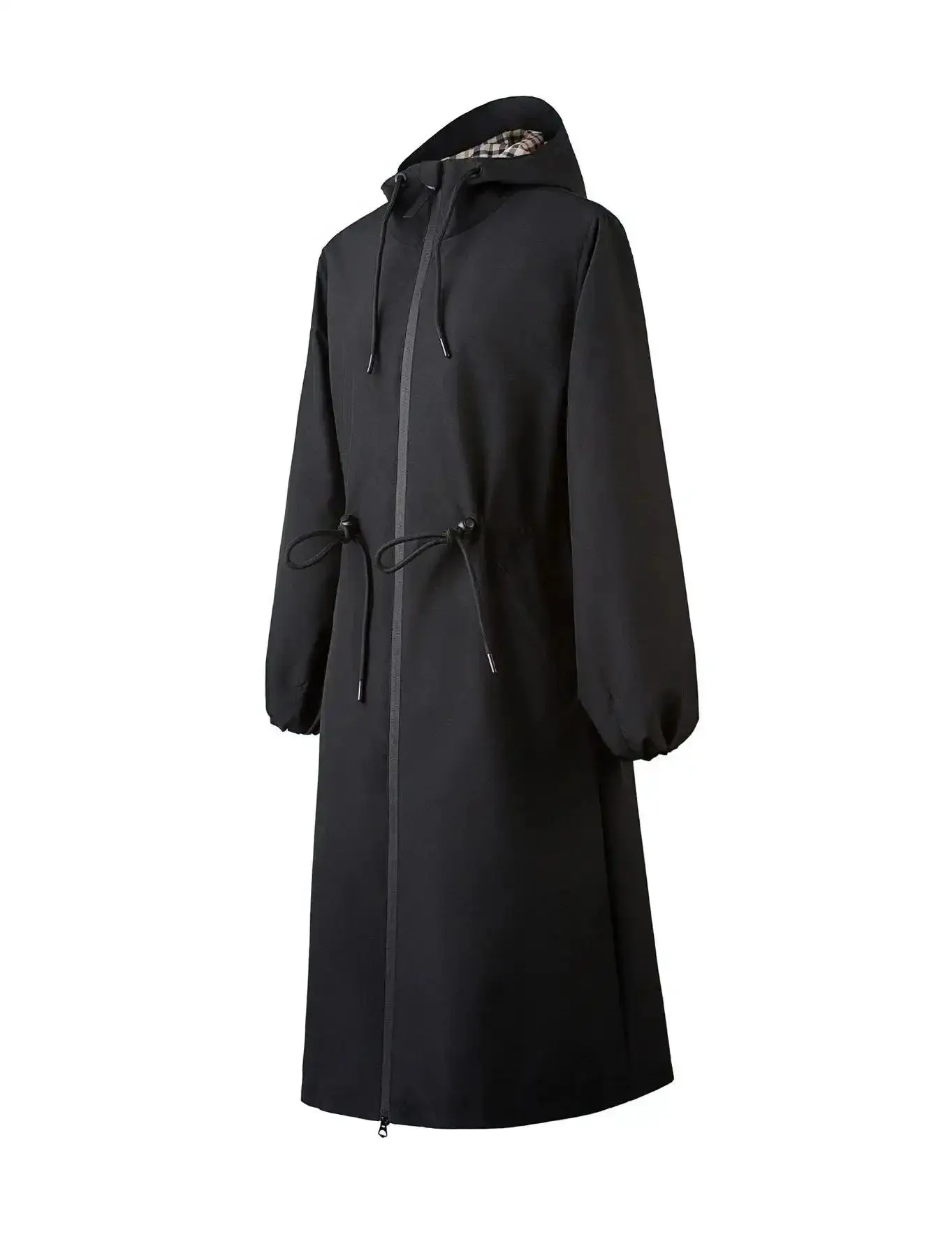 Women's Refined Solid Color Zip-Up Hooded Lightweight Coat Jackets, Basic Casual Long-Sleeve Outdoor Hiking Outerwear for Spring, layering essential, transitional piece, polished outerwear