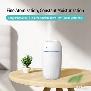 Haut Hey Dewy Wireless Humidifier-Portable and Convenient for home &travel, hotel room, car, bedroom, officespace,dorm room-sleep better, breathebetter, hydrate skin, boost immunity