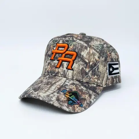 Unisex Puerto Rico Premium Soft Cotton 5-Panel Snapback Casual Trendy Letter Embroidered Hat - Camouflage Brim, PR Logo, Dry Clean Only, Ideal Men's Gift, Baseball, Beach, Business, Pickleball Accessory