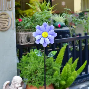 Outdoor Rotating Iron Windmill, Hand Forging Metallic Windmill Ornament, Classic Farmhouse Style, Rust-Resistant, No Tools Needed