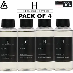 My Way Essential Oil (Pack of 4) – Luxury hotel-inspired diffuser oil with Virginia Cedar scent. Premium aromatherapy fragrance oil for home, office & spa. Long-lasting, refreshing air freshener for a calm, elegant ambiance.