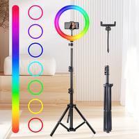 10 inch RGB ring light whtih 43.3 inch tripod