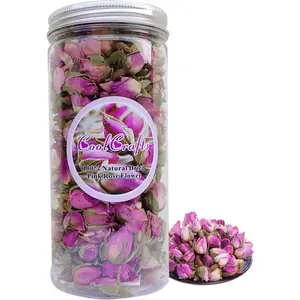 Dried Rose Buds Edible Rose Tea Fragrant Dried Flowers for Tea, Baking, Crafting, Soap Making, Resin, Potpourri - Pink Rose Buds 2oz
