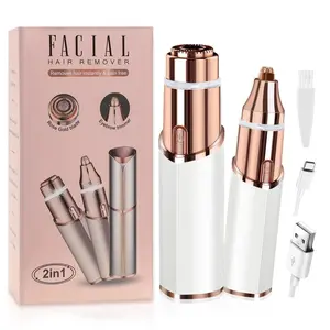 2 in 1 Electric Shaver, 1 Set Portable Hair Removal Machine Kit, Handy Lightweight Cordless Hair  for Women, Girls - Razor with Detachable Head cordless hair trimmer