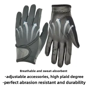 Horseback riding gloves Equestrian special gloves Non-slip, wear-resistant, comfortable and breathable, durable sunscreen for men and women, riding equipment black