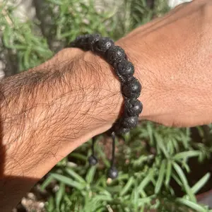 8mm Lava Macramé bracelet