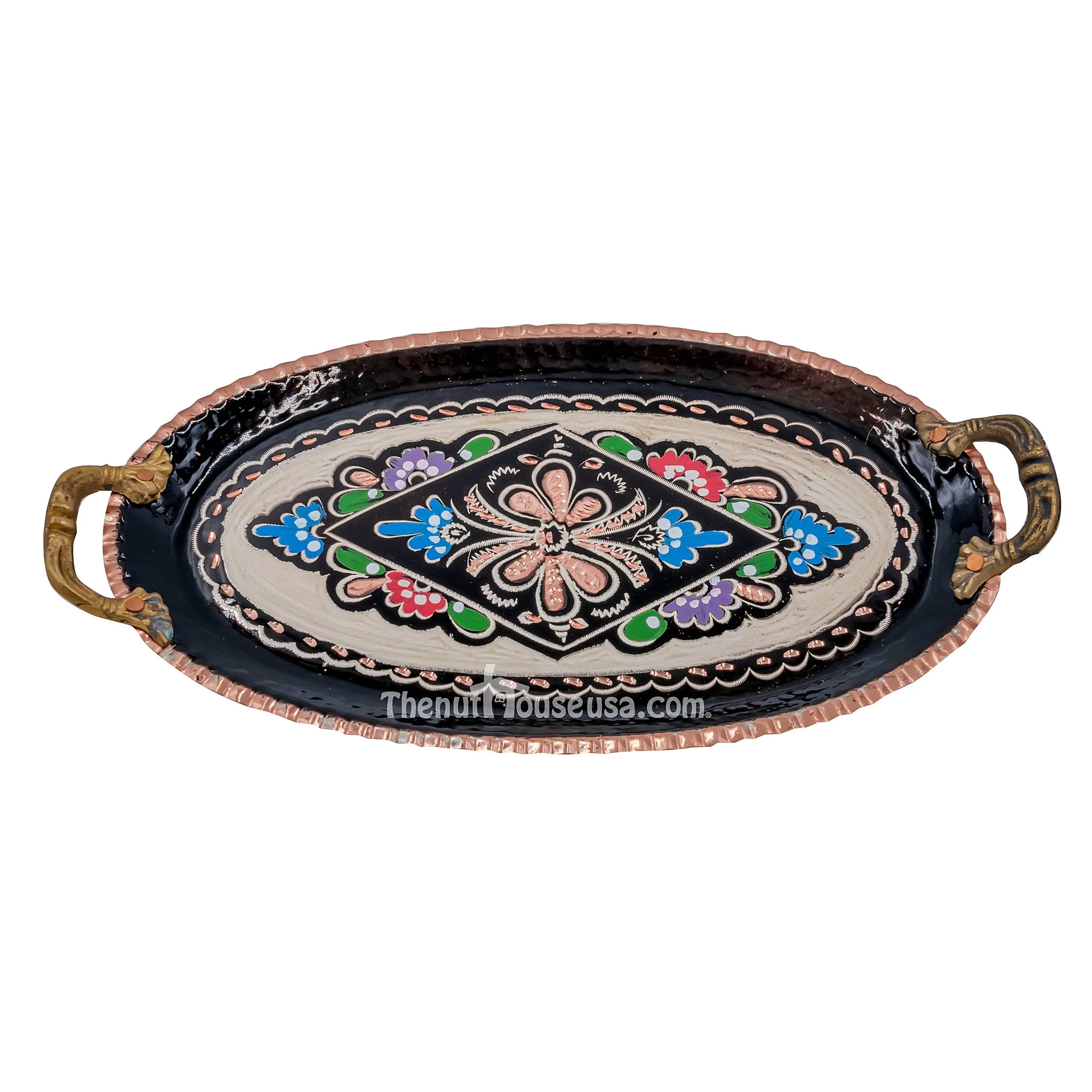 Turkish Handmade Copper Serving Tray 80013