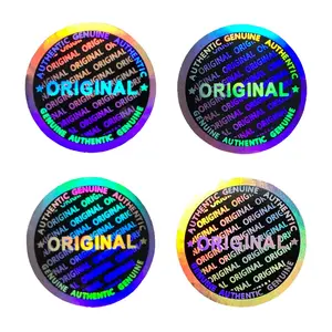 245pcs/490pcs Round 20x20mm Laser Holographic Sticker Original Tamper Proof Security Hologram Stickers for Warranty Sealing