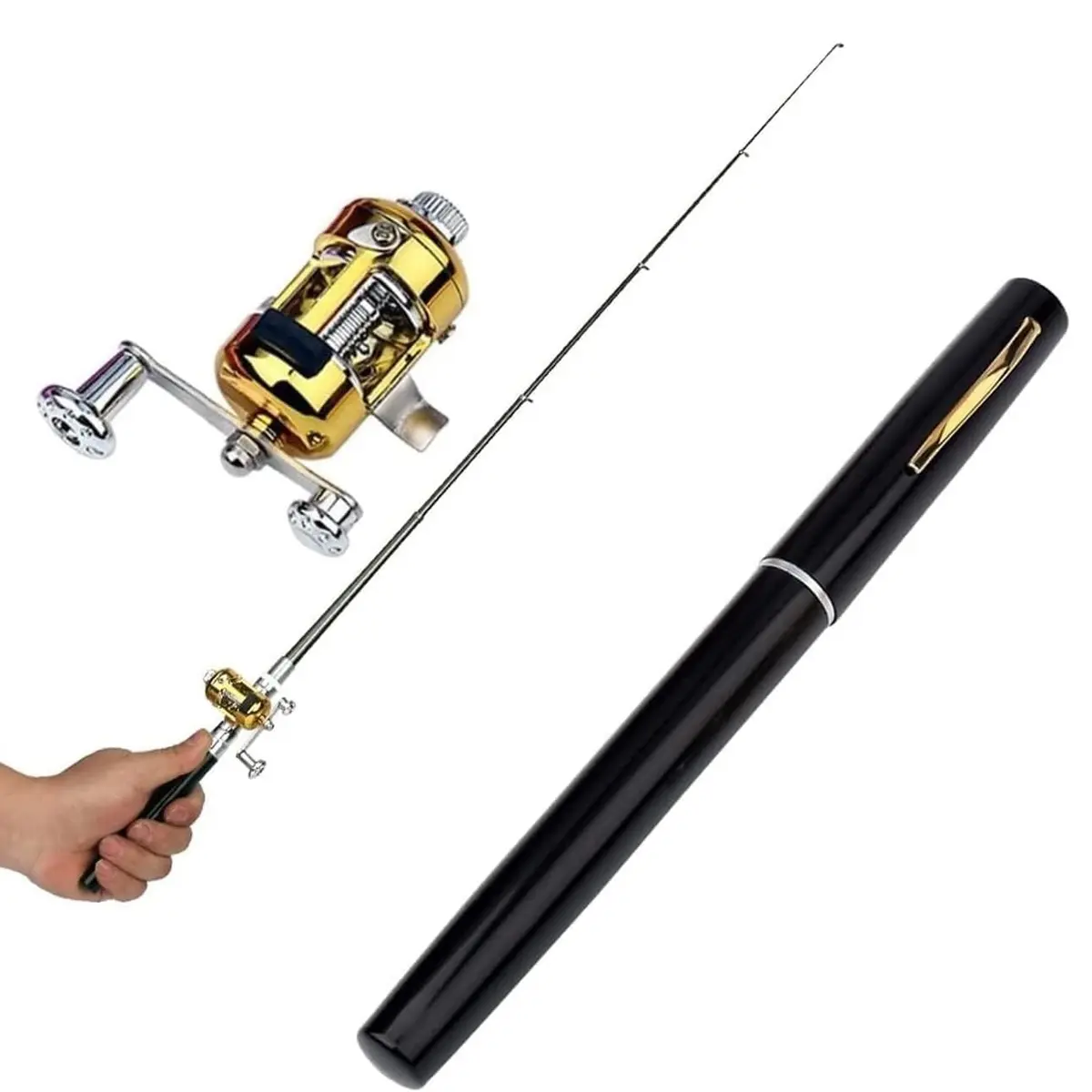 Portable Mini Pocket Telescopic Fishing Rod, Ultra-Light Durable Fishing Pole, Great Gift for Family and Friends Outdoor Fishing