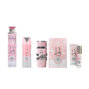Lattafa Perfumes | Yara Perfume + Air Freshener + Body Spray + Oil Bundle | 4 Piece Set | Women's Fragrance | Orchid - Gourmand Accord & Vanilla | Aromatic Fragrance
