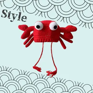 Crabby Cutie Crochet Hat - Casual Accessory for All Seasons with Elegant Design and Comfortable Fit