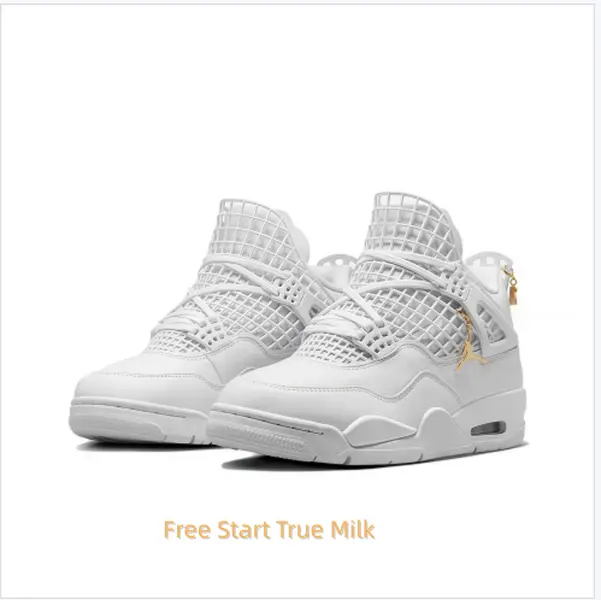 White Mid-Top Basketball Shoes with Mesh Overlay and Metallic Pendant