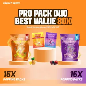 Energy Rocks - Pineapple Mango Popping Energy Candy - Fast Acting Focus Boost with Caffeine & L-Theanine - No Water Needed - Low Sugar - Instant Clean Energy - Absorbs Through Tongue - Backed by Science - Sport Beverage Fruity