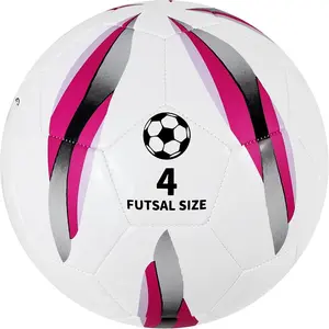 Low Bounce Futsal Ball Size 4, Professional Indoor Soccer Ball with Reinforced Stitching & TPU Cover for , , Competition - Durable Design for Youth and Adults (Color: /White)