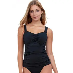 Profile by Gottex Tutti Frutti D-Cup Scoop Neck Shirred Underwire Tankini Top