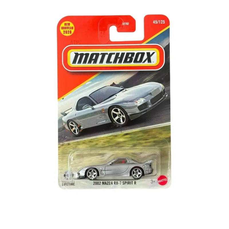 Matchbox 2002 Mazda RX-7 Spirit R 1:64 Diecast Car Silver with Red Interior
