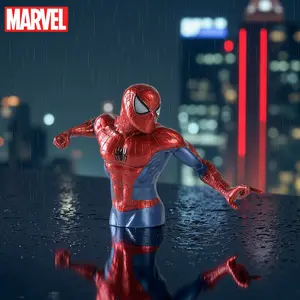 1PC Marvel Officially Licensed Spider Man PVC Bust Bank Realistic Style Savings Jar PVC Bust Money Box Superhero Peripheral Collectible Work Bedroom Tabletop Display Nice Cash