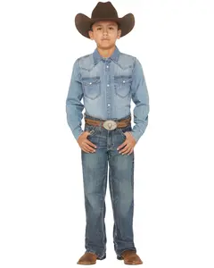 Cody James Boys' Little ' Grullo Medium Wash Relaxed Bootcut Comfort - Cbfa25j88-Lit