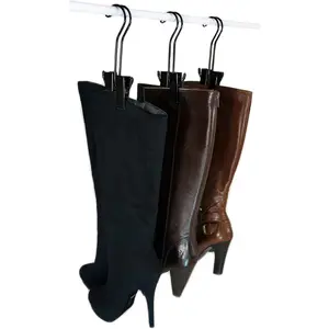 ! The Boot Hanger in Black - Shoe Storage Space Saver (Set of 3); Boot Hanger, Boot Holder, Boot Clips (BLACK)