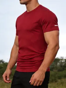 Men's Quick-Dry Tight-Fit Sports Short Sleeve T-Shirt, Breathable Training Tee for Gym Running, Comfortable Athletic Wear, Athletic Fashion Activewear