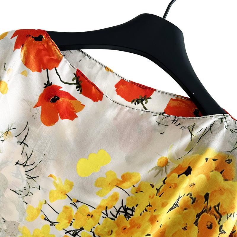 Women's Floral Print Moomoo & Scarf Set - Boho Casual Shawl Dress for Beach Vacation and Holiday Enjoyment, Ladies Clothes for All Seasons