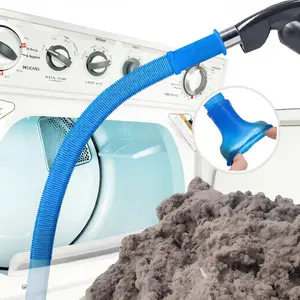 Universal Dryer Vent Hose – Flexible Stretchable Dryer Vent Attachment for Quick Lint Removal, Dryer Vent Cleaning Tool Vacuum Hose Lint Remover, Blue