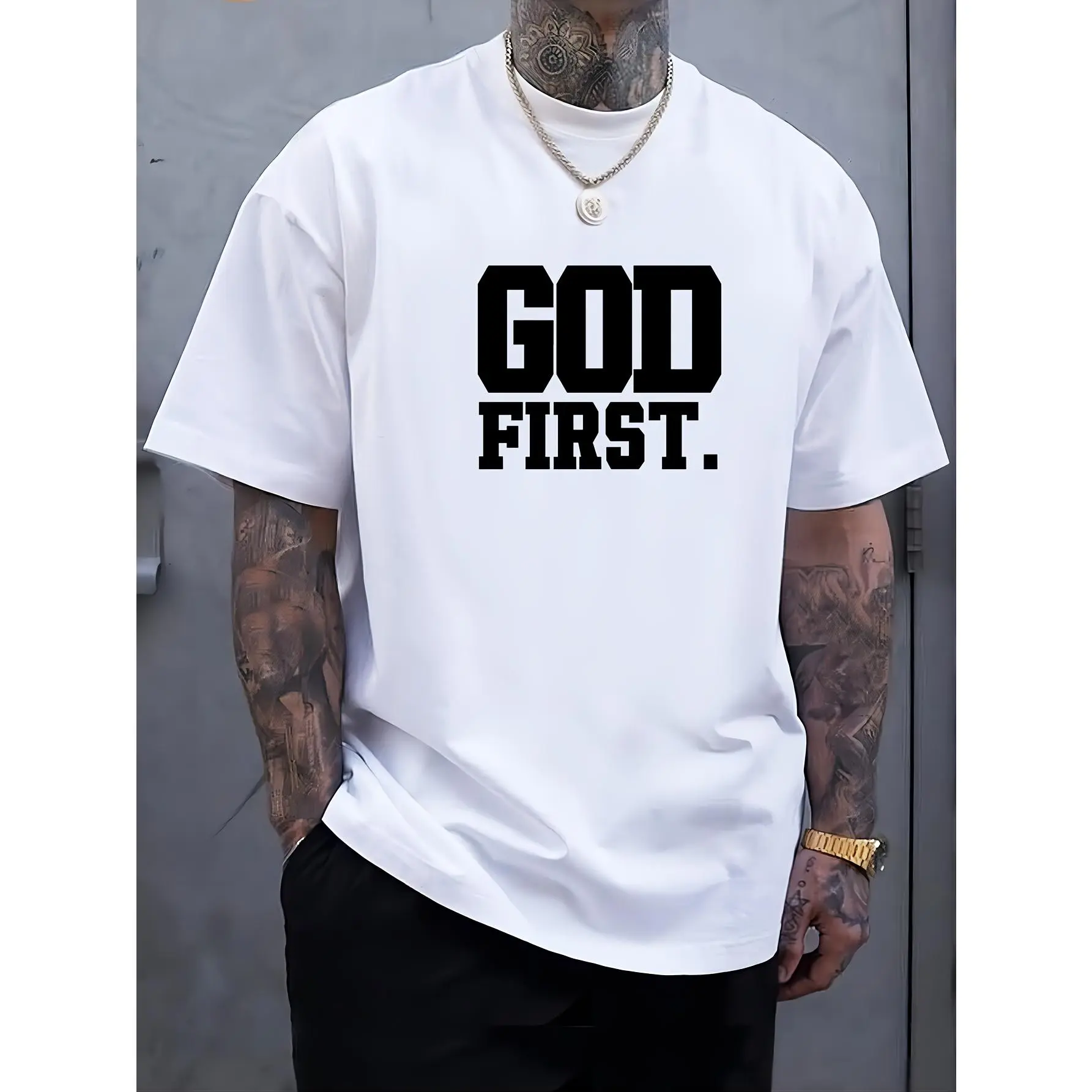 Men’s Breathable Short Sleeve T-Shirt Soft Summer Basic Tee Moisture Wicking Casual Daily Wear Lightweight Top for Work and Leisure