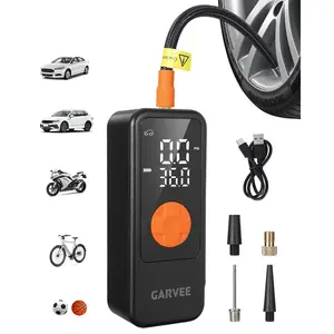 Portable Tire Inflator Air Compressor, 150PSI Cordless Air Pump, 4X Fast Inflation, Digital Pressure Gauge with Auto Shut-Off, LED Light, Rechargeable Tire Pump for Car, Motorcycle, Bike, Balls