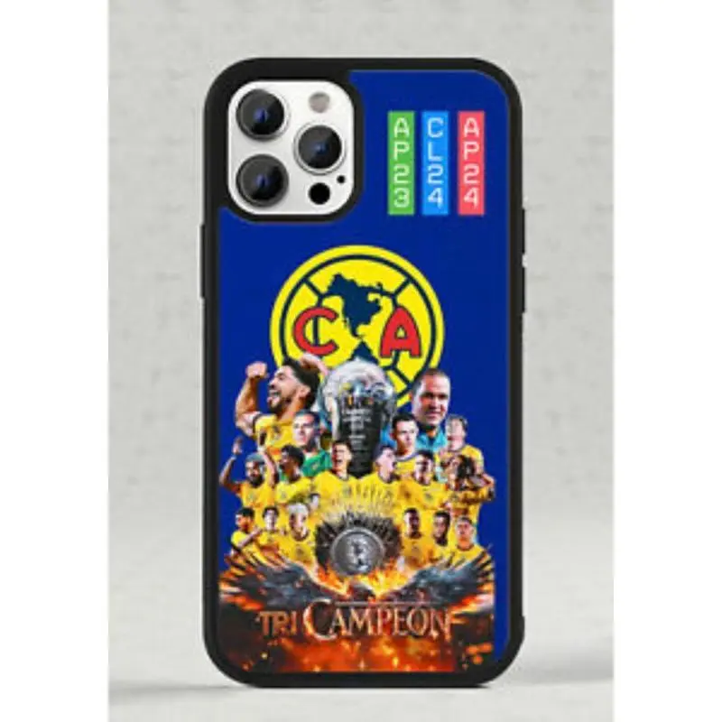 CLUB AMERICA AGUILAS Tri Campeon Polycarbonate-TPU Phone Case, Mexico Football Fan Accessory with Protection for iPhone 17/16/15/14/13/12/11 Pro Max Plus Air, Protective Cover, Gift for Him