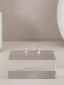 [Hoop Earrings ] Copper Earrings | 1 Pair Hoop Earrings | CZ, Cubic Zirconia, Nickel Free Plating | Daily Wear, for Christmas Gift | Simple Elegant Unisex