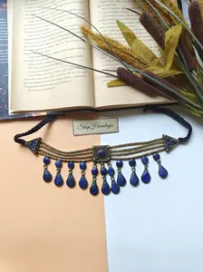 Vintage Lapis Lazuli Afghan Necklace Choker Jewelry