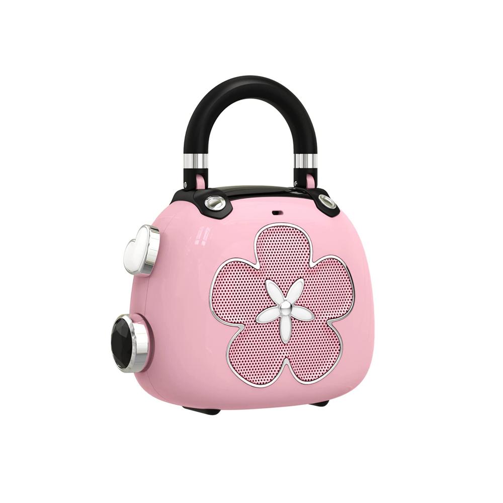 DOSS Candy Bluetooth Speaker Mini Wireless 5W Full-Range Driver Crystal Sound Portable Bluetooth 5.0 Pink Subwoofer Bass