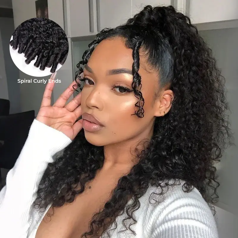 ISEE HAIR Burmese Curly Ponytail InvisiFit Strap Cap With Clip In 100% Human Hair Vacation Hair #SummerWins #DealsForYouDays