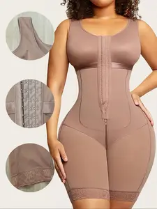 Women's Minimalist High Waist High Stretch Shapewear Bodysuit, Curve Hugging Compression, Butt Lifting & Abdomen Control, Full Body Slimming Underwear, Daily Wear, Essential, Elegant, Chic, Colombian Style, Colombian Molded Shapewear