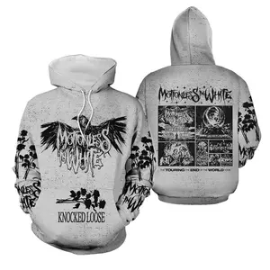 Motionless In White Scoring The End 3D Hoodie, Metalcore Band Music Merch, Unisex Rock Graphic Pullover, Premium Gothic Streetwear Sweatshirt