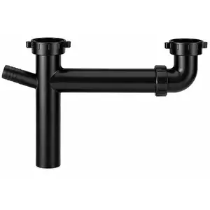 Mobile Home Kitchen Double Bowl Sink Drain Kit 1-1/2" with Dishwasher Hookup