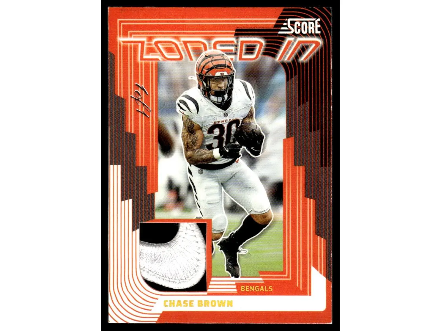 2025 Score Chase Brown Zoned In Nike Swoosh Patch 1/1