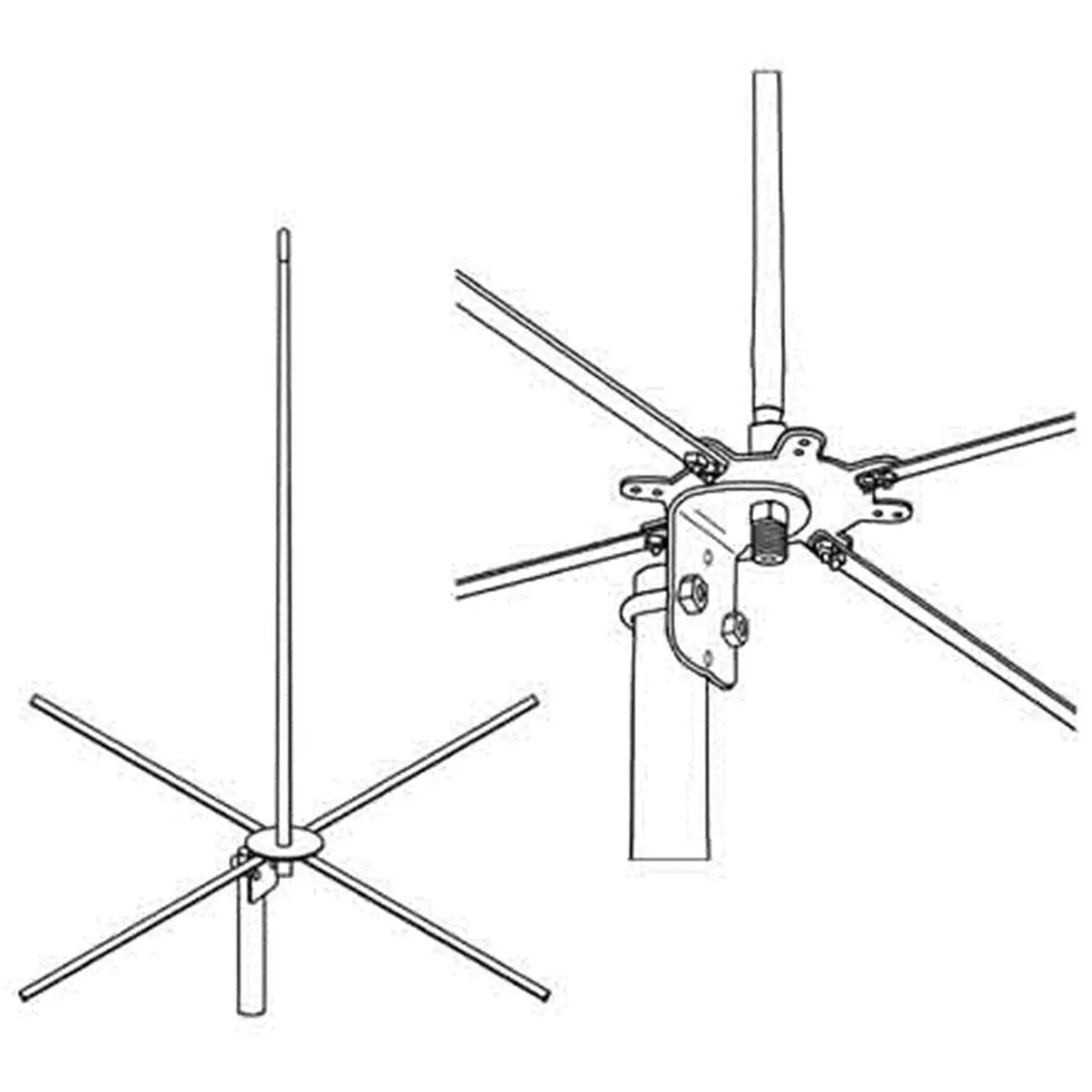 212 MAIN High-Gain 5/8 Wave Mountable Mobile Radio Antenna Kit - 4 Ft (122 cm) Height, 2m Base, Fiberglass Core, Aluminium Holder, Cable - Vehicle & Audio Video Accessory for Phones & Electronics, Car Accessories