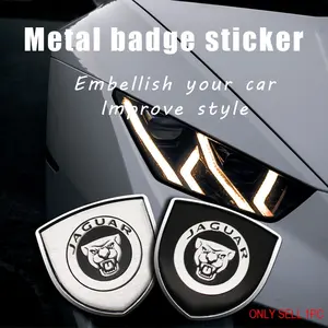 Metal Shield Emblem Decal Sticker For Jaguar XEL XFL F-PACE F-TYPE Car Styling Body Trunk Side Fender Badge Decoration Accessories