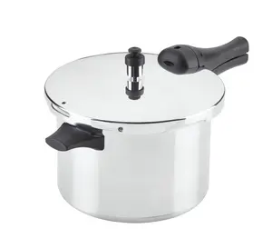 Pressure Cooker 6 Quart Aluminum Stovetop Pressure Cooker, Induction Compatible, Metal Utensil Safe, Silver