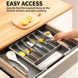 Expandable Storage Box, Cutlery Organizer, Kitchen Sorting Tray, Utensil Holder, Home Knife Storage, Versatile Household Organizer