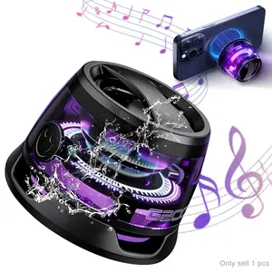 Magnetic Bluetooth Speaker,Portable Wireless Bluetooth Speaker,Mini Portable Phone Stand for Phone,RGB Night Light,Gift
