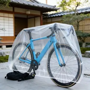 2-Pack Bicycle Covers for Road Bikes, High-Transparency Material, Elastic Fit, Quick Wear, Compatible with Multiple Bike Types, Portable