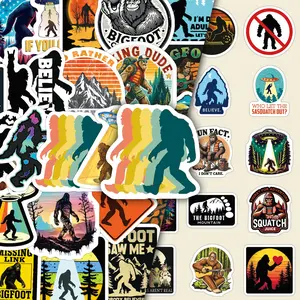 50 Unique Sasquatch Creative Cool Design DIY Sticker Pack for Scrapbooking and Phone Case Decoration