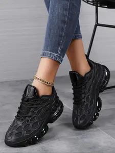 Women's Fashionable Lace Up Low Top Sneakers, Casual Comfortable Sports Running Shoes, Athletic Running Shoes, Female All-match Round Toe Shoes for Daily Wear