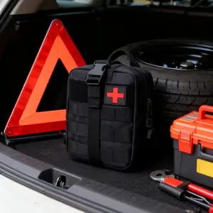 379pcs Versatile Emergency Medical Kit Professional-GradeFirst Aid Kit,33 Unique Items for Outdoor Survival -IncludesScissorsTweezers, Splint, Band-Aid,Whistle, And More - Ideal forHiking,CampingHunting, Car, Boat, Travel, And ExplorationPerfect Gift