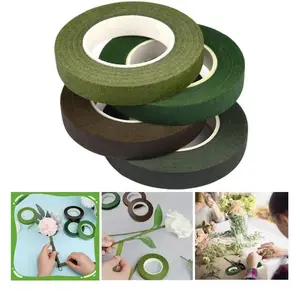 4 Hot Colors Half-Inch X 29 Yard Floral Tape Set, 4 Rolls for Bouquets, Arrangements & Crafts, Includes Dark, Grass, Coffee