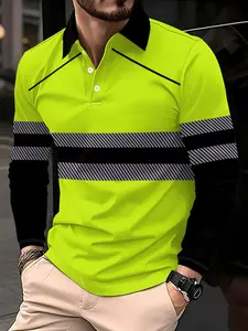 3D Digital Printing Men's Casual Fashionable Breathable Comfortable Long-Sleeved Shirt